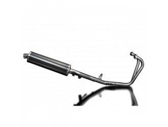 Complete exhaust system 450mm oval carbon silencer honda...
