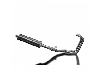 Complete exhaust system 450 mm oval carbon silencers...