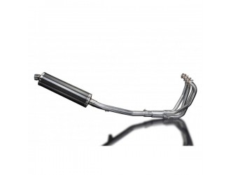 Complete exhaust system 450mm oval carbon silencers...