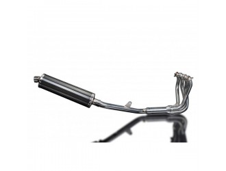 Complete exhaust system 450mm oval carbon silencers...