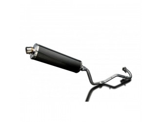 Complete exhaust system 450mm oval carbon silencer honda...
