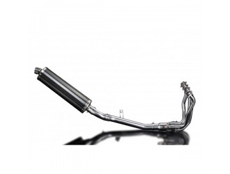 Complete exhaust system 450mm carbon oval silencer honda...