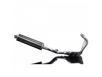 Complete exhaust system 450 mm oval carbon silencer honda...