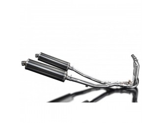 Complete exhaust system 450mm oval carbon silencer...