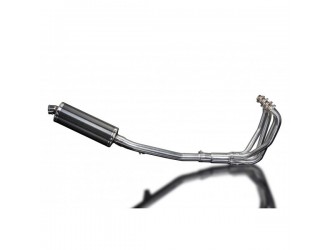 Complete exhaust system 350 mm oval carbon silencers...
