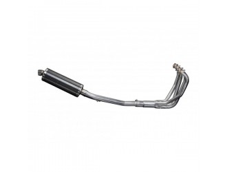 Complete exhaust system BSAU oval carbon silencers 350 mm...