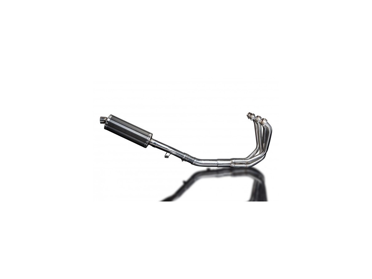 Complete exhaust system with 350mm carbon silencers. kawasaki zzr400 1990 2009