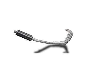 Complete exhaust system 350mm oval carbon silencers...