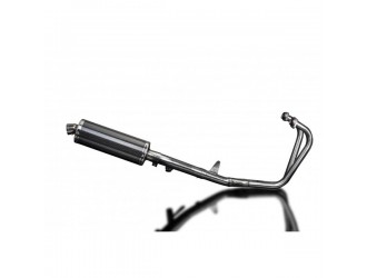 Complete exhaust system 350mm carbon oval silencer honda...