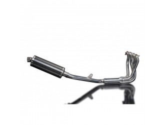 Complete exhaust system 350mm oval carbon silencers...