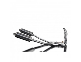 Complete exhaust system 350mm oval carbon silencer...