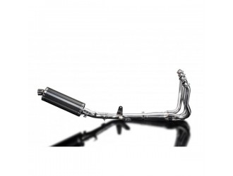 Complete exhaust system BSAU oval carbon silencers 350mm...