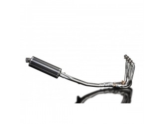Complete exhaust system 450mm oval carbon triumph street...