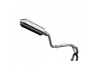 Complete exhaust system with stainless steel silencer tri...