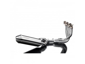 Complete exhaust system 320mm tri-oval steel silencer...