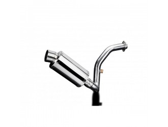 Complete exhaust system oval stainless steel silencer...