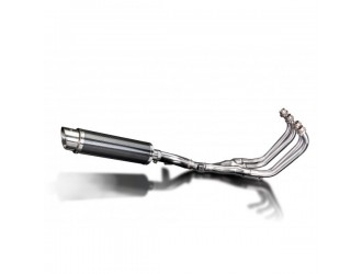 Complete exhaust system 350mm carbon round bsau honda...