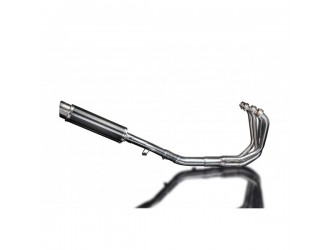 Complete exhaust system 350mm round carbon silencer...