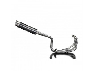 Complete exhaust system 350mm round carbon silencer honda...