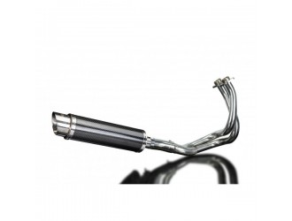 Complete exhaust system 350mm carbon round muffler honda...