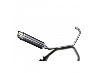 350mm round carbon silencer full exhaust system kawasaki...