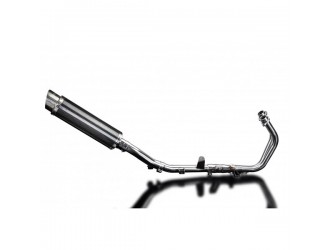 Complete exhaust system 350mm round carbon silencer...