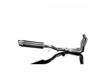 Complete exhaust system 350mm carbon round bsau silencer...