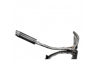 Complete 350mm round carbon exhaust system triumph street...