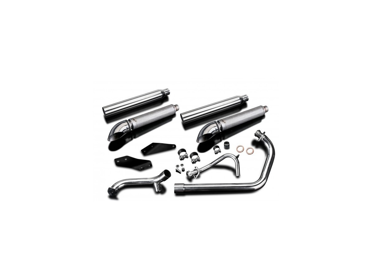 Complete exhaust system the resulting 550mm custom silencer yamaha xvs650 dragstar 2004 2016