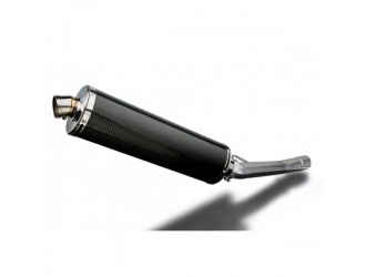 Exhaust terminal silencer kit 450mm oval carbon bsau...