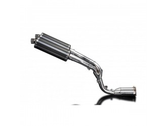 BSAU oval carbon silencer exhaust kit 350mm kawasaki...