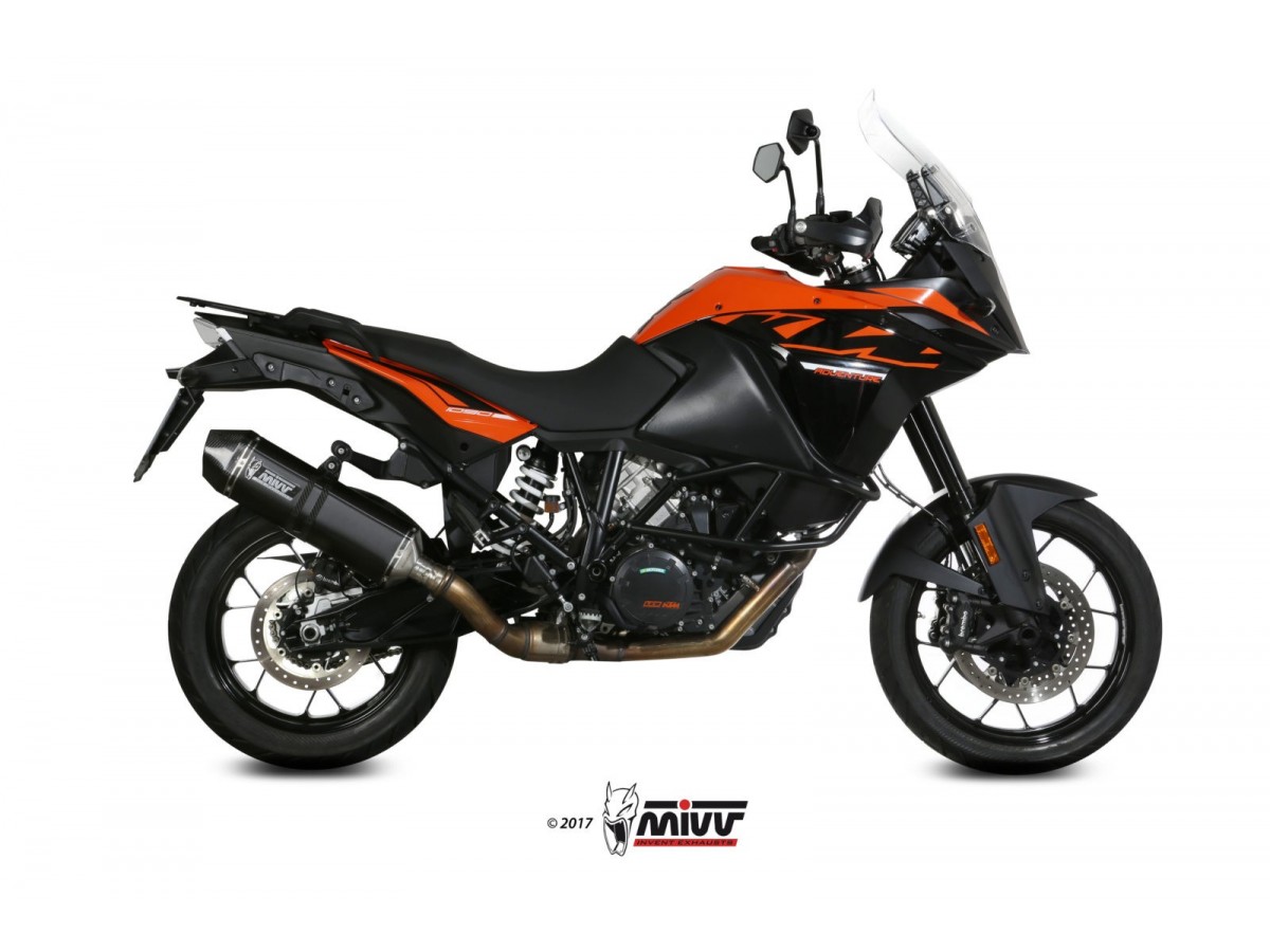 Mivv Speed Edge Schwarzer Edelstahl-Auspuffschalldämpfer Ktm 1090 Adventure 2017 - 2019