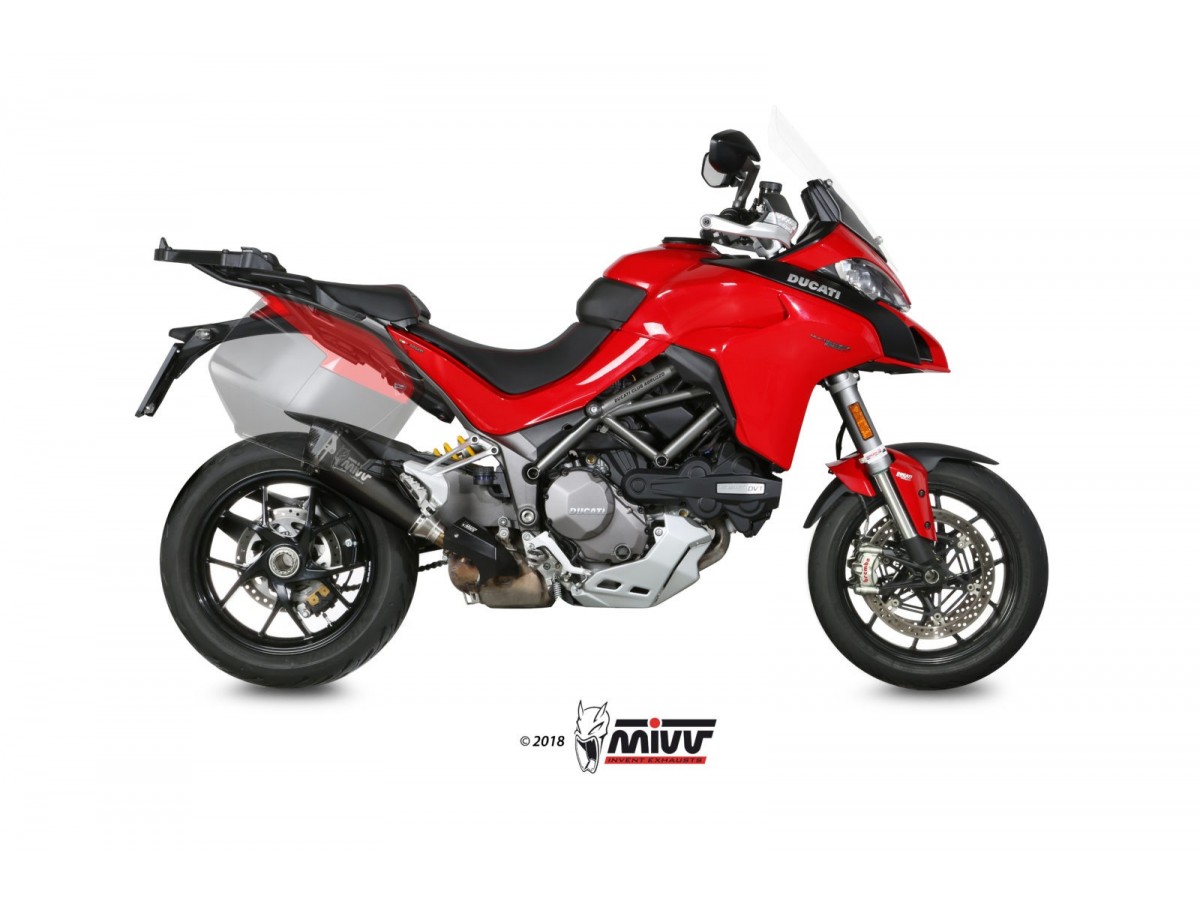 Silencieux d'échappement Mivv Delta Race en acier inoxydable noir Ducati Multistrada 1260 2018 - 2020