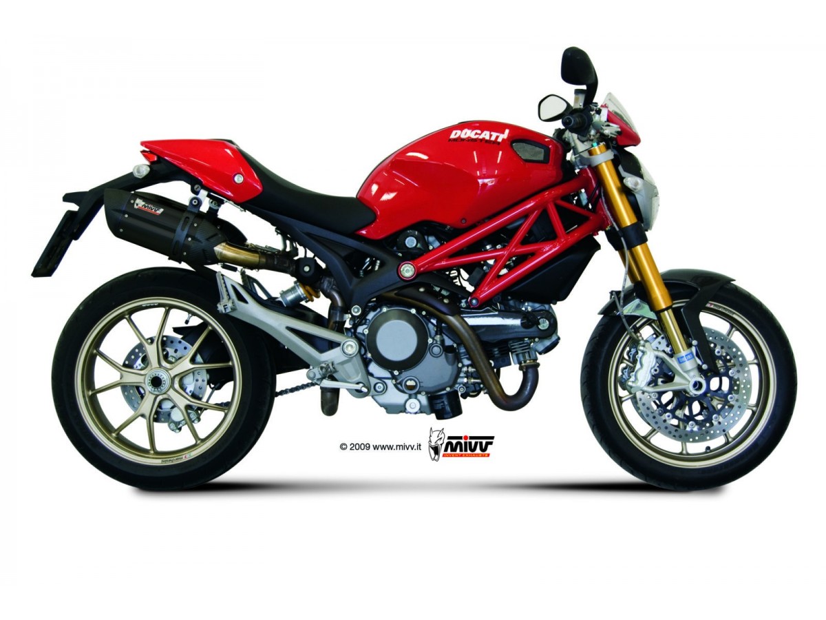 Mivv Suono Black Inox Auspuffschalldämpfer Ducati Monster 795 2012 - 2014