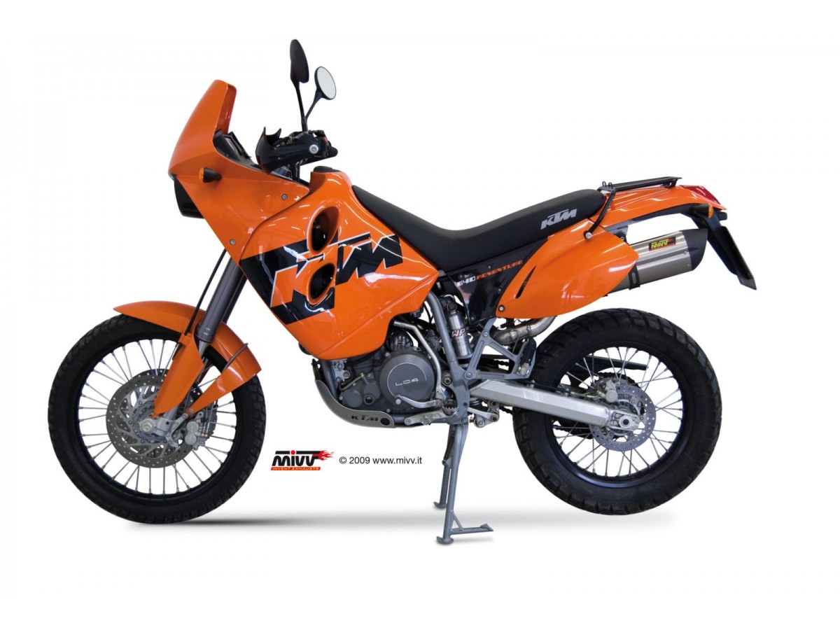 Système d'échappement terminal Mivv Suono Inox KT.006.L7 Ktm Lc4 640 Adventure 2003 - 2006