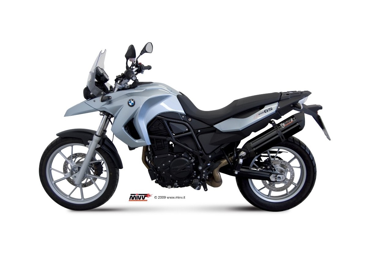 Silencieux d'échappement Mivv Suono Noir Inox Noir Bmw F 650 Gs 2008 - 2012