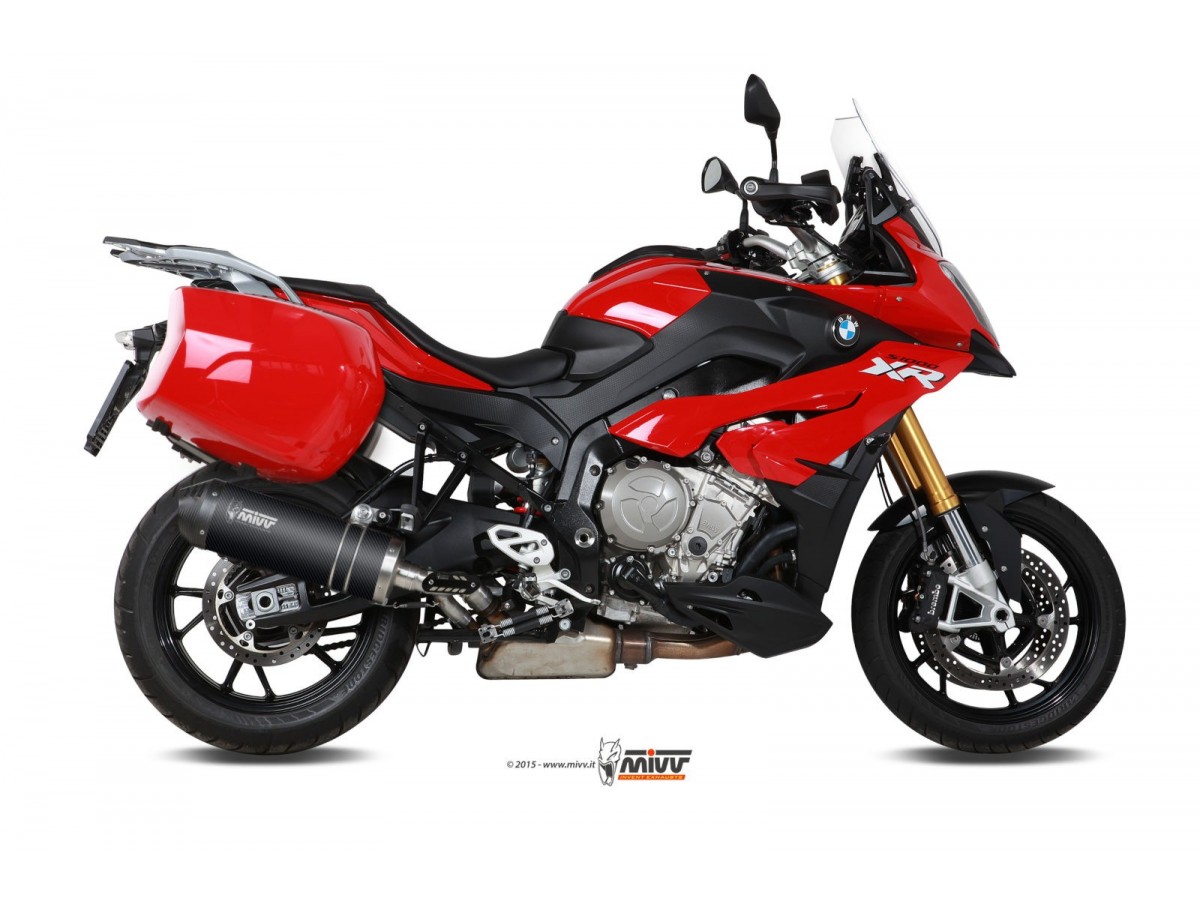 Silencieux d'échappement ovale en carbone Mivv avec coupelle en carbone Bmw S 1000 Xr 2015 - 2019