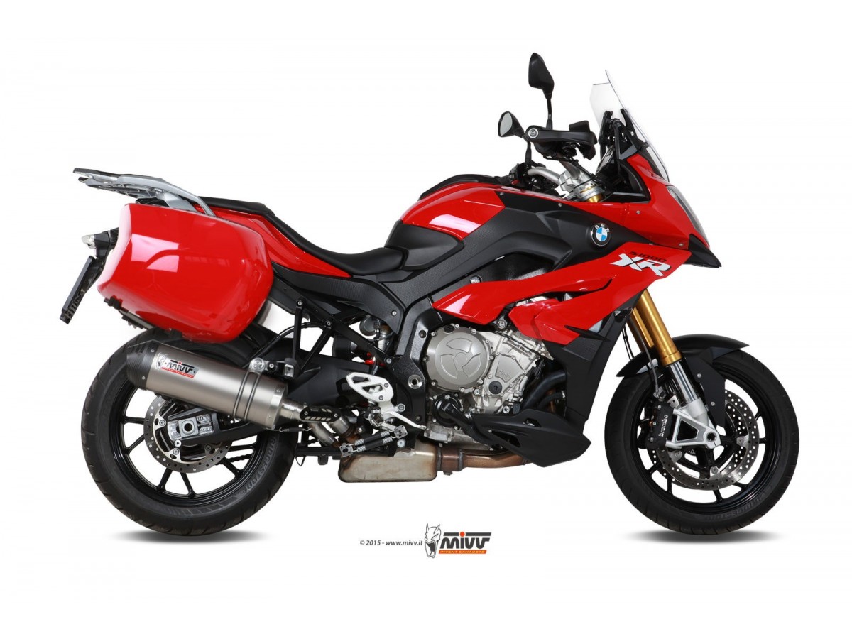 Silencieux d'échappement ovale en titane Mivv avec coupelle en carbone Bmw S 1000 Xr 2015 - 2019