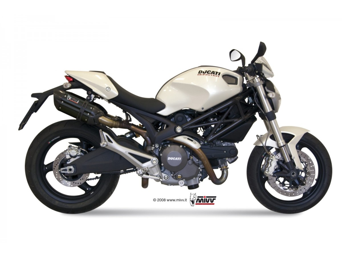 Mivv Suono Black Inox Auspuffschalldämpfer Ducati Monster 696 2008 - 2014