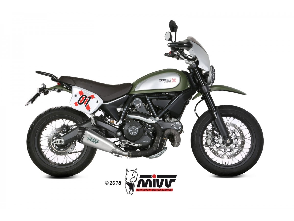 Mivv Delta Race Stainless Steel Exhaust Muffler Ducati Scrambler 800 2015 - 2020