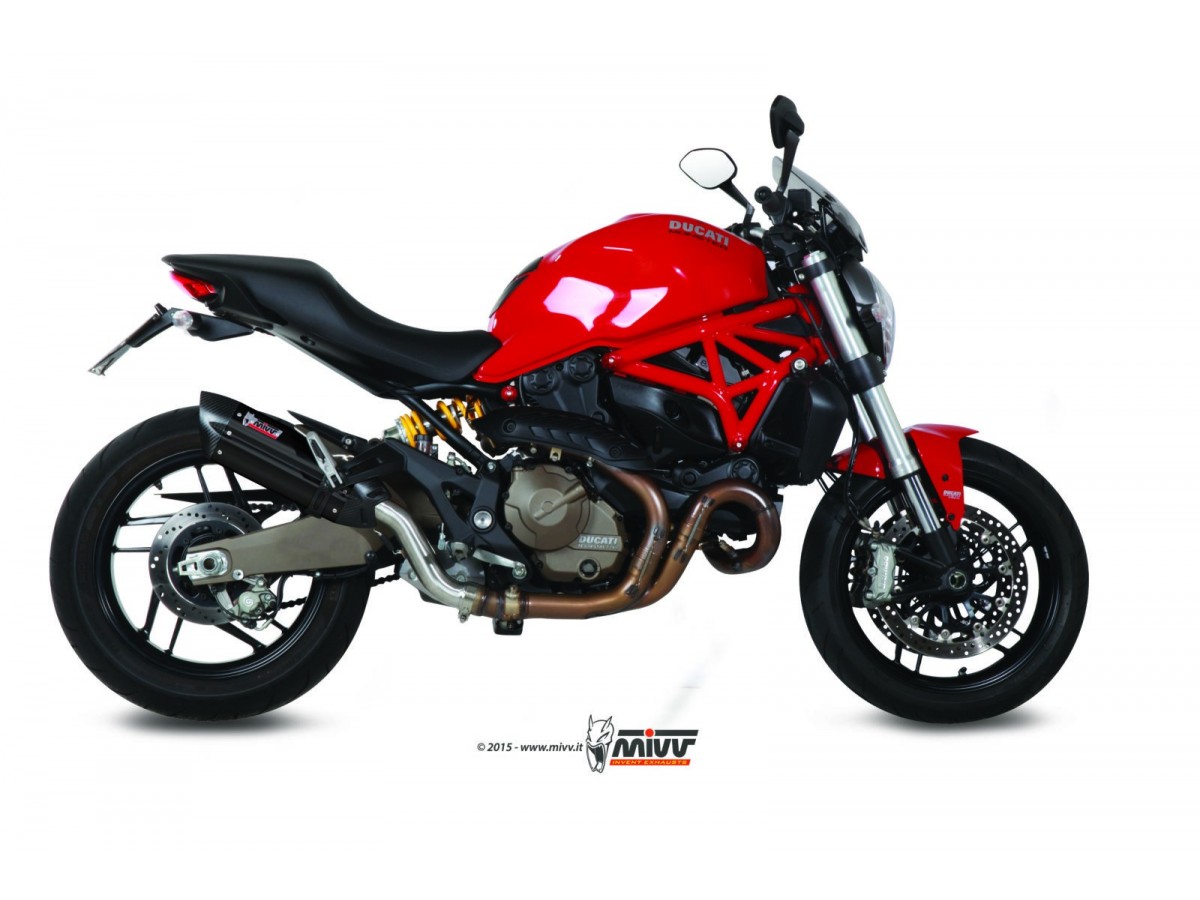 Mivv Suono Auspuffschalldämpfer Schwarz Inox Ducati Monster 821 2014 - 2017