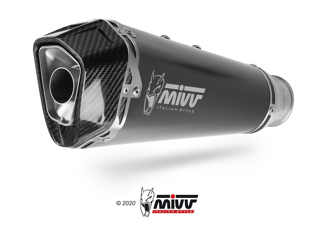 Silencer Exhaust Mivv Delta Race Black Black Stainless Steel Ducati  Multistrada 1200 2010 - 2014