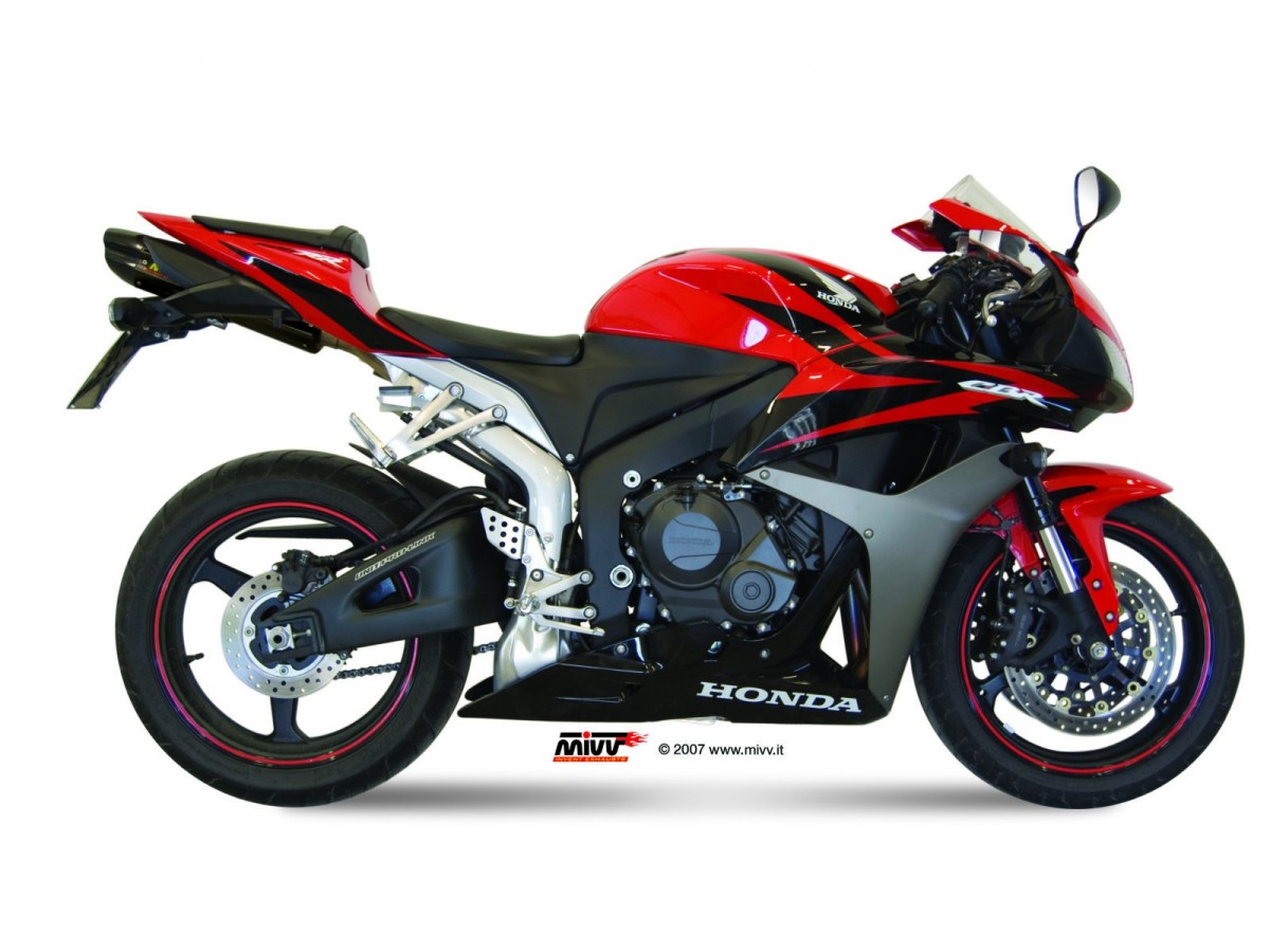 UH.037.L9 Mivv Suono Inox Black Terminal Exhaust System Honda Cbr 600 Rr 2007 - 2012