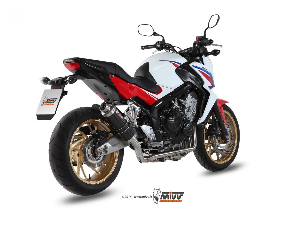 Complete Exhaust System H.055.L2S Mivv Gp Carbon Honda Cb 650 F 2014 - 2018