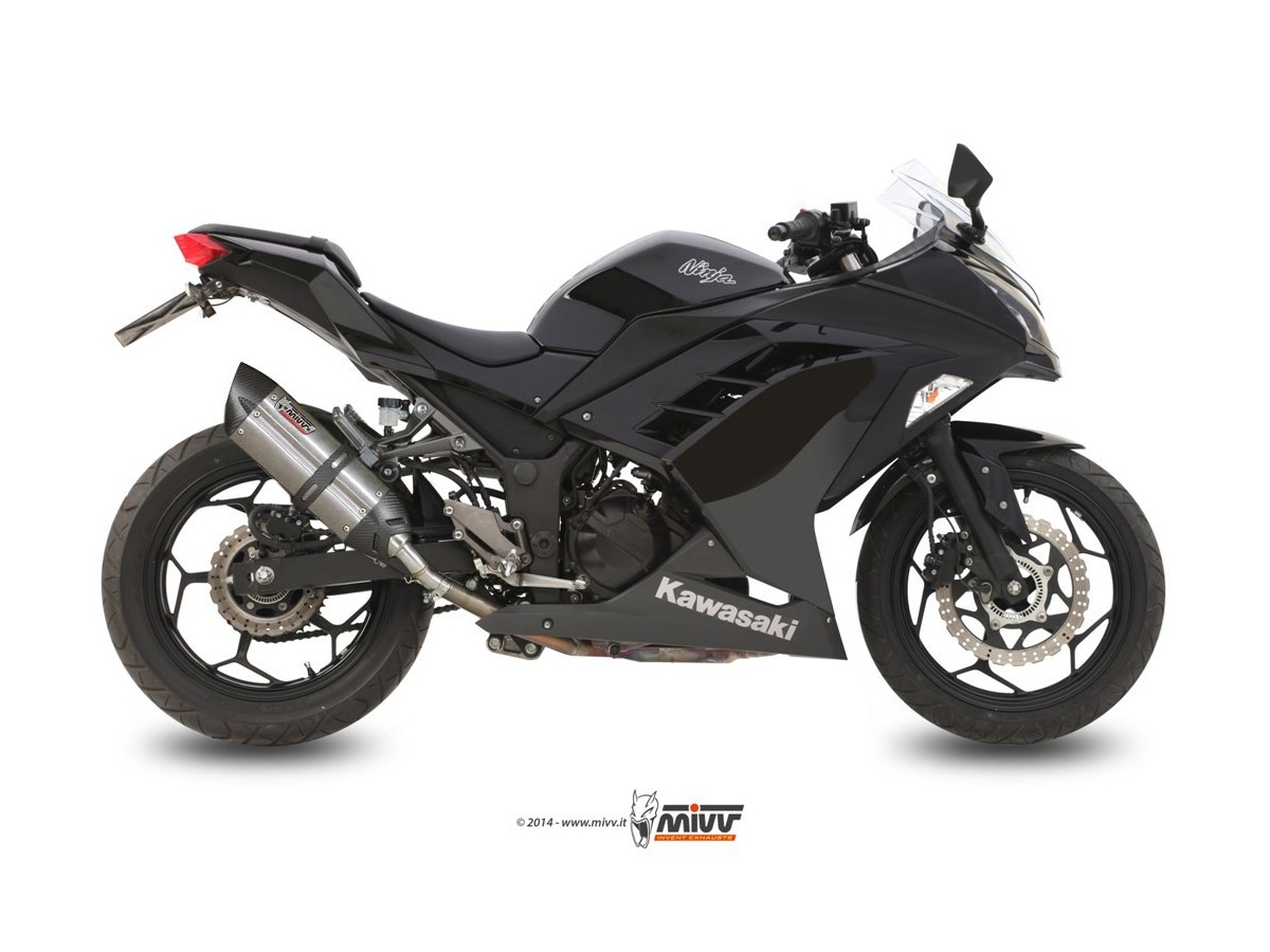 Mivv Suono Inox Muffler Exhaust system K.038.L7 Kawasaki Ninja 300 2013 - 2016