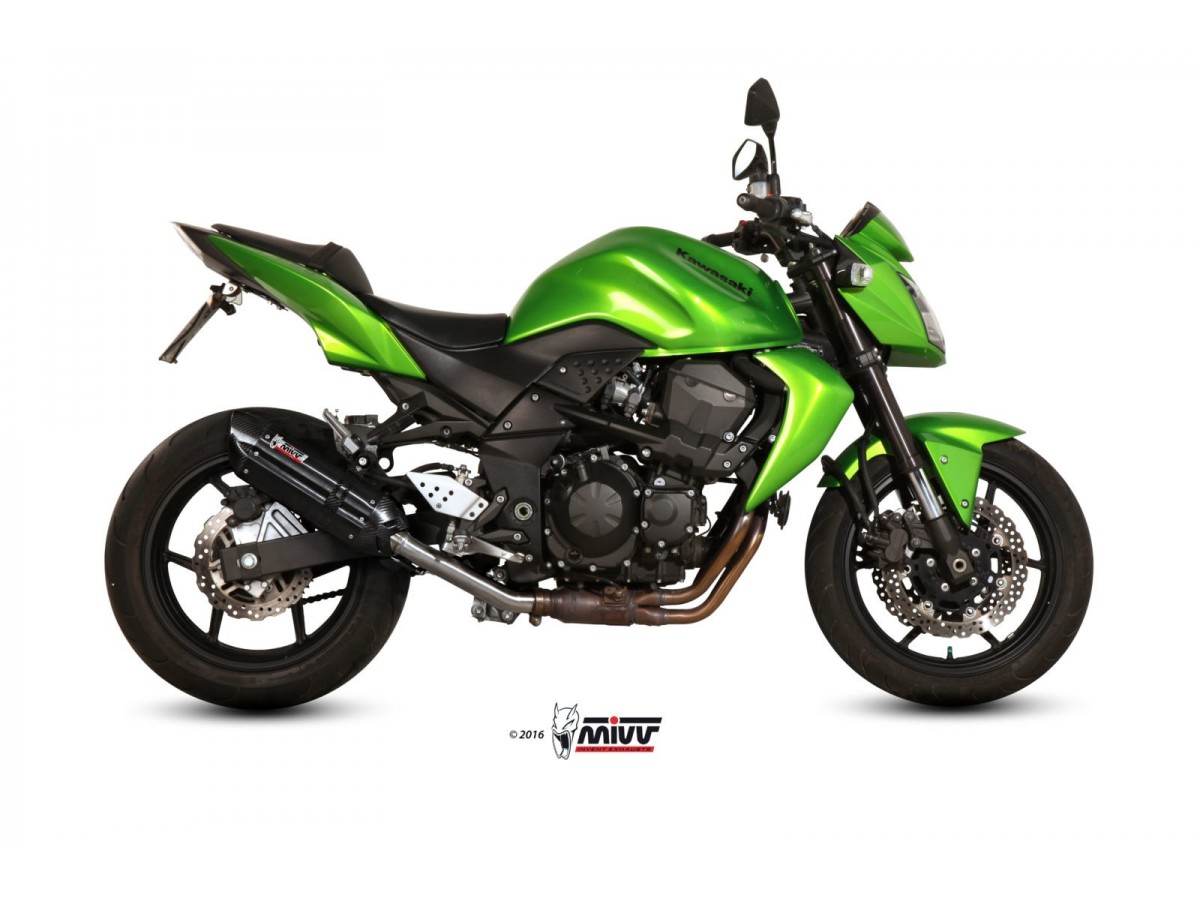 Mivv Suono Inox Black Schalldämpfer-Auspuffanlage K.018.L9 Kawasaki Z 750 2007 - 2014