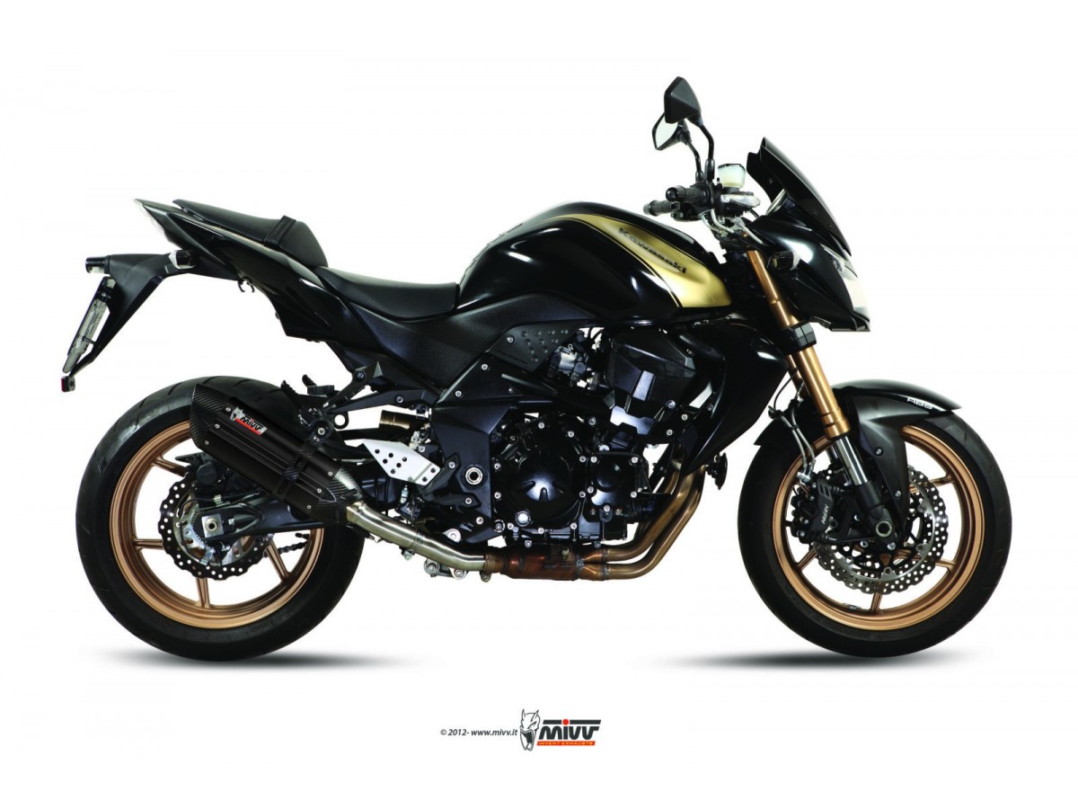 Silencieux d'échappement Mivv Suono Inox noir K.028.L9 Kawasaki Z 750 R 2011 - 2014