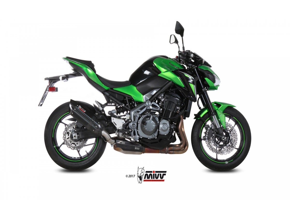 Mivv Suono Inox Black Schalldämpfer-Auspuffanlage K.045.L9 Kawasaki Z 900 2017 - 2019