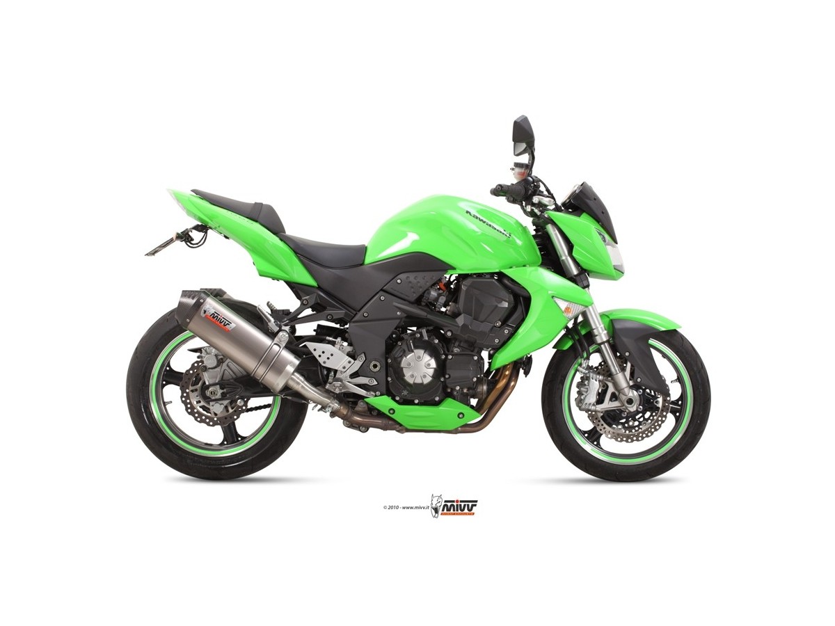 K.020.LNC Système d'échappement ovale Mivv en titane avec coupelle en carbone Kawasaki Z 1000 2007 - 2009