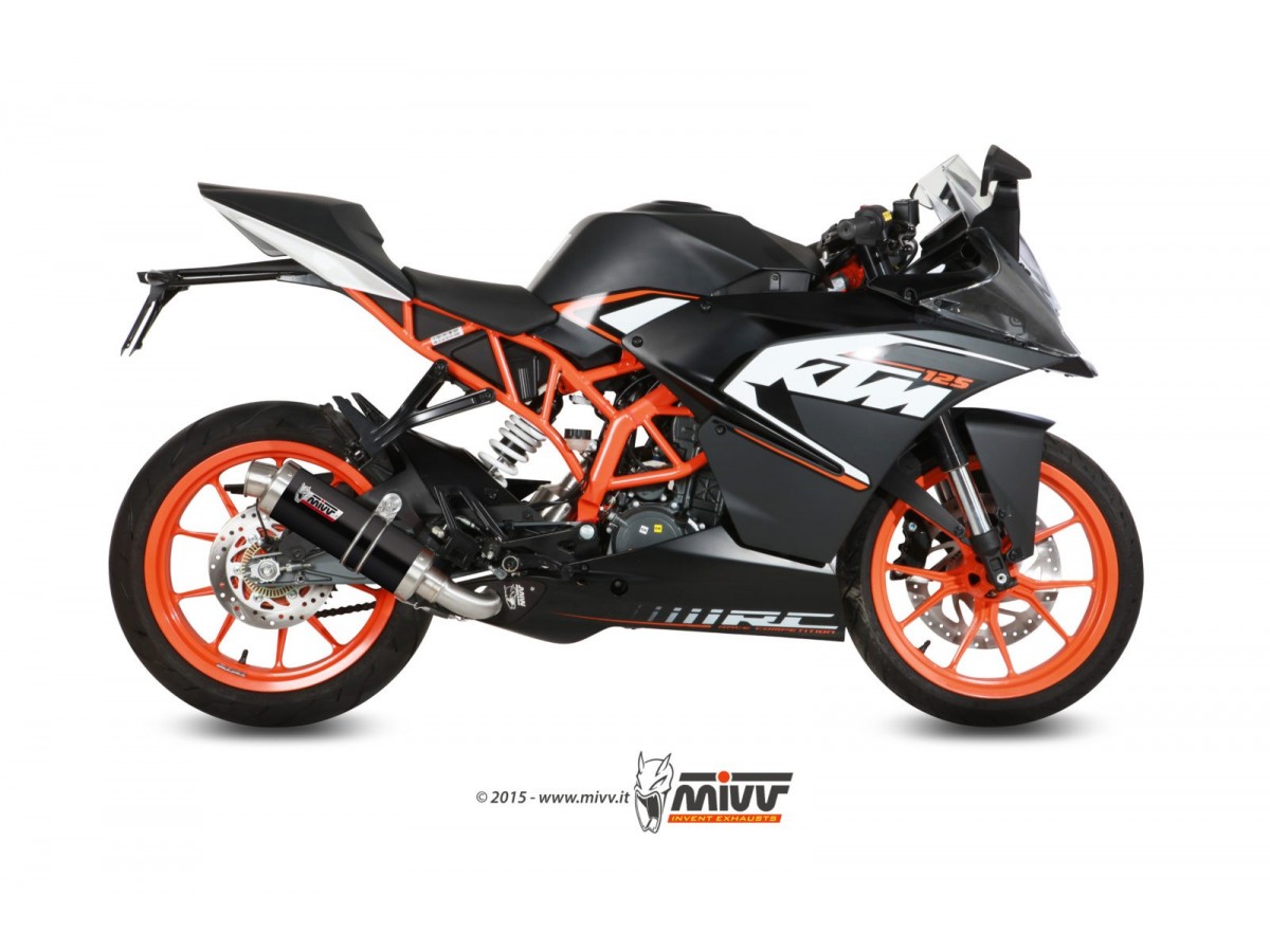 KT.016.LXB Mivv Gp Edelstahl Schwarz Schalldämpfer Auspuffanlage Ktm Rc 125 2014 - 2016